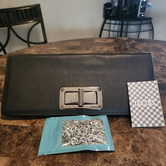 Furla Leather Clutch With 16 1/2\